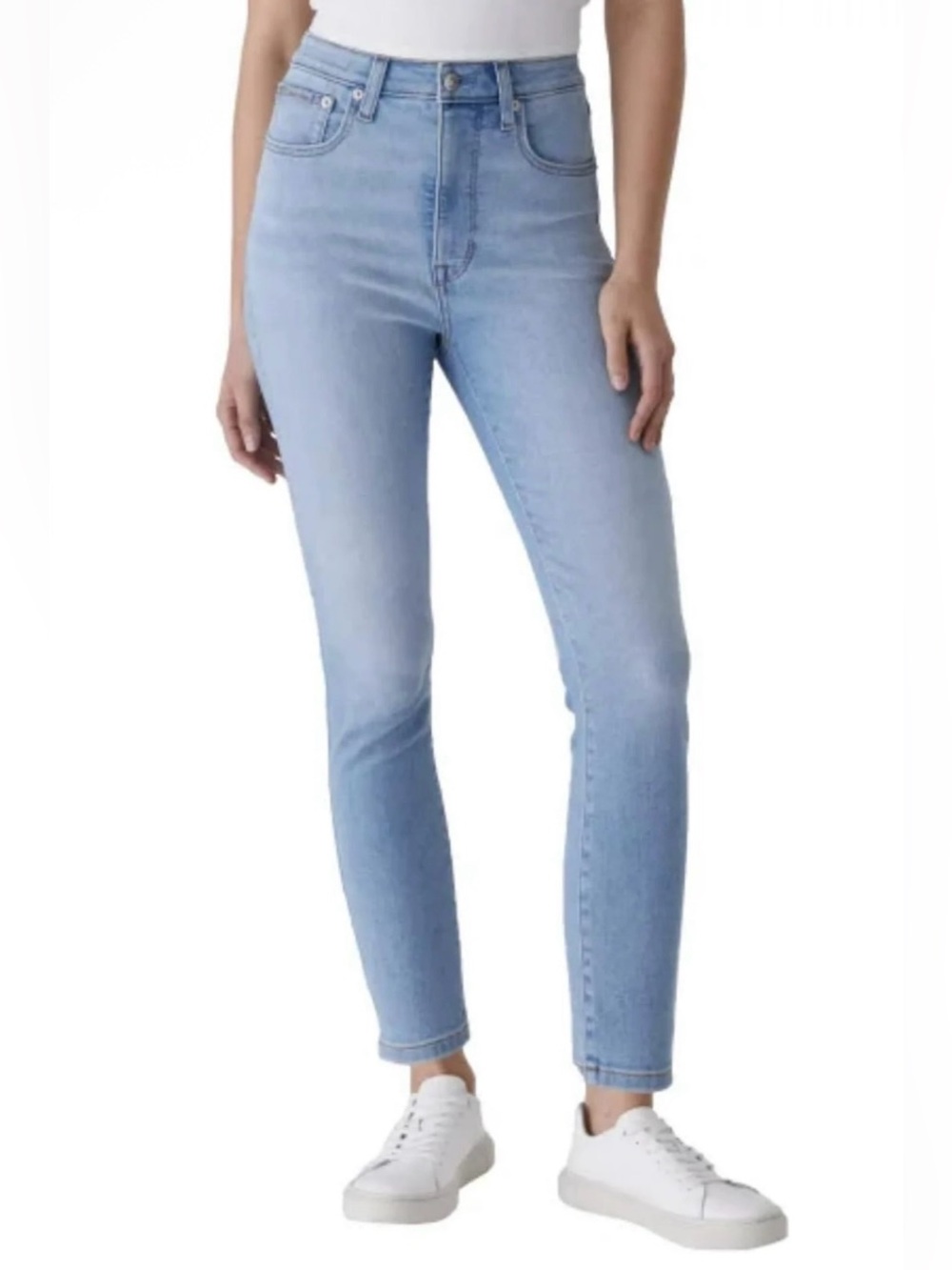 NWT Calvin Klein Women's High Rise Stretch Skinny Light Blue Jeans Size 4/27